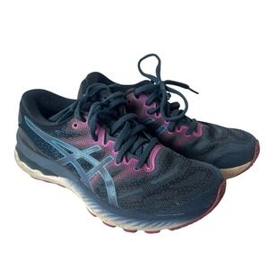 Asics GelNimbus 23 Blue And Pink LaceUp‎ Running Shoes Sneakers Womens US 7